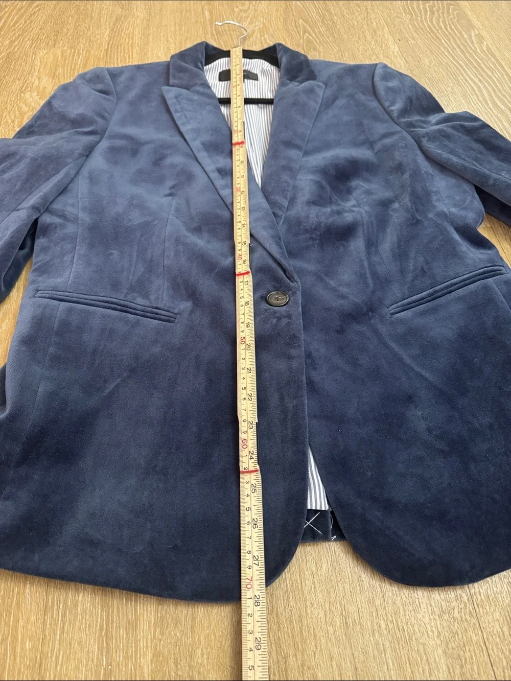 J. Crew Parke Velvet Midnight Blue Blazer Suit Jacket size 14